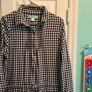 Old Navy Gingham Mini Dress in Black and White